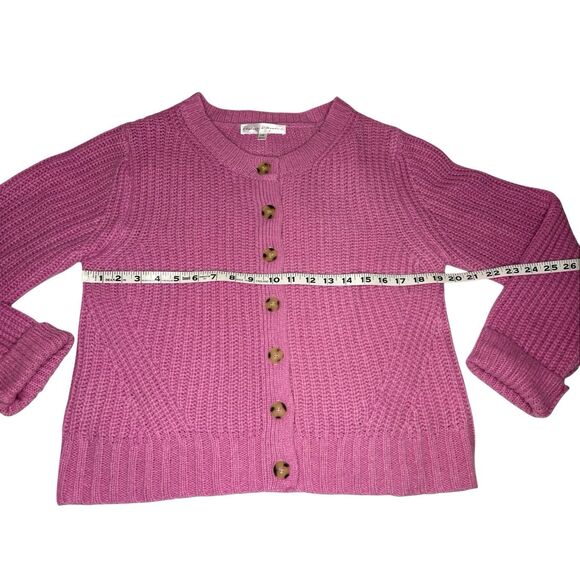 Chelsea & Theodore pink chunky knit cardigan - L - Picture 6 of 7